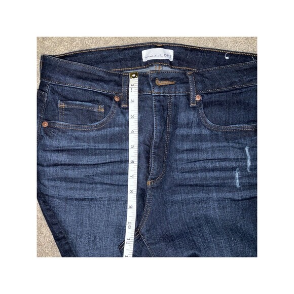 LOFT, Women’s, Curvy Skinny, Dark Denim, Chewed Hem, Size: 29/8 - Picture 5 of 5